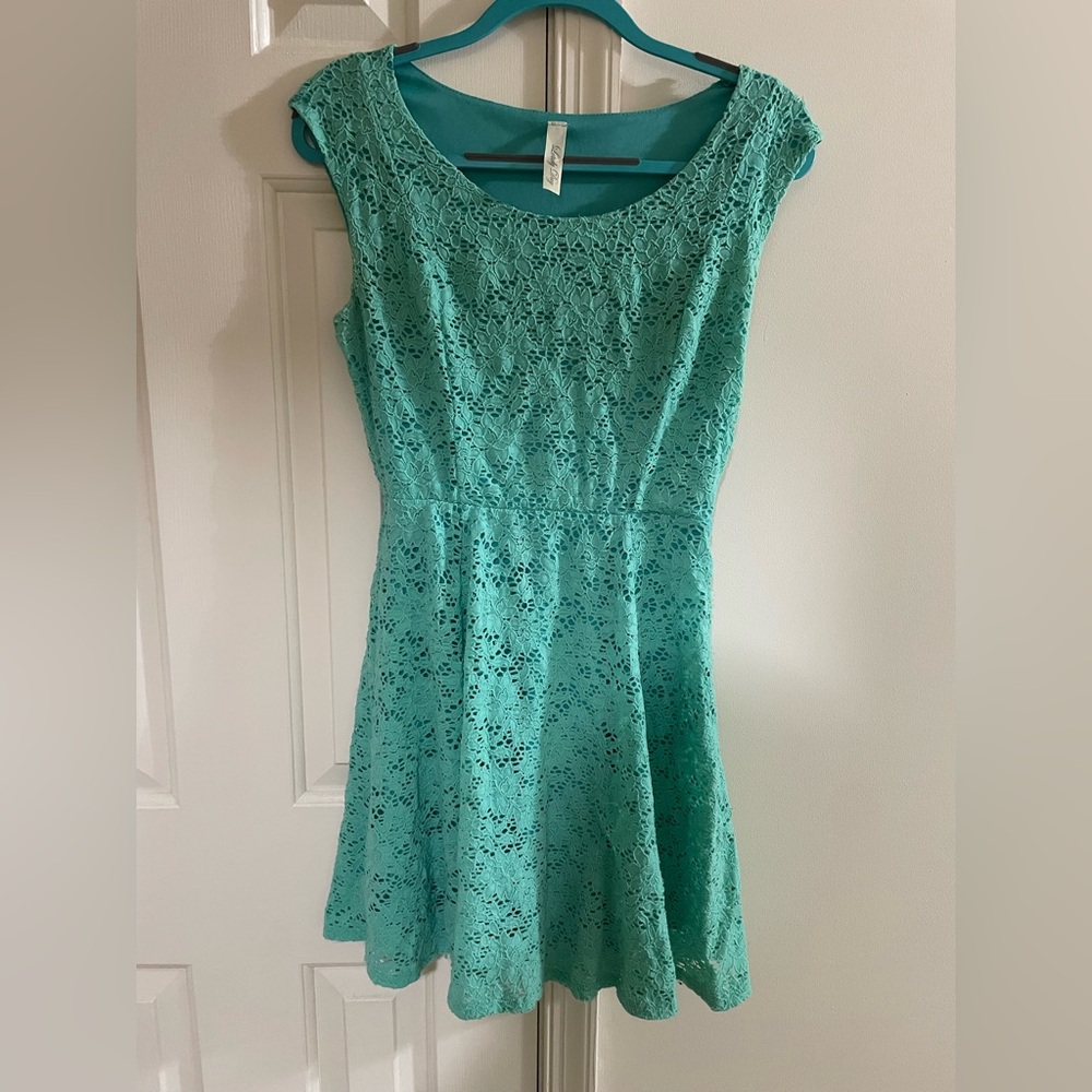 Turquoise Lovely Day Dress - Size Small